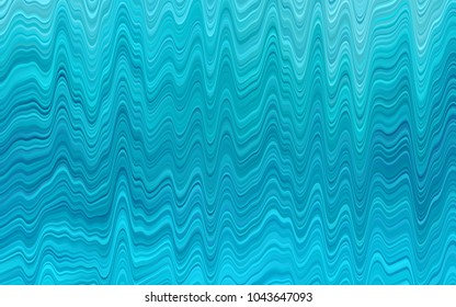 Light BLUE vector template with bent lines. Colorful illustration in abstract marble style with gradient. A completely new marble design for your business.