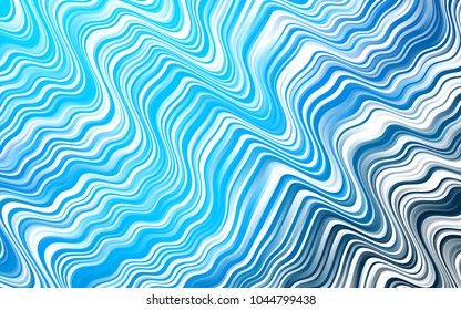Light BLUE vector template with bent lines. An elegant bright illustration with gradient. The template for cell phone backgrounds.