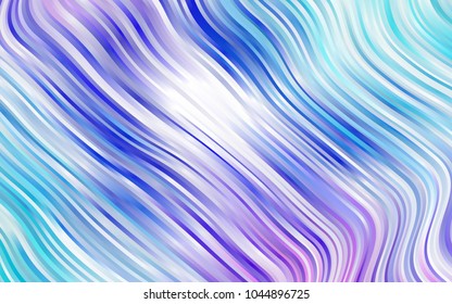 Light BLUE vector template with bent lines. A vague circumflex abstract illustration with gradient. The template for cell phone backgrounds.