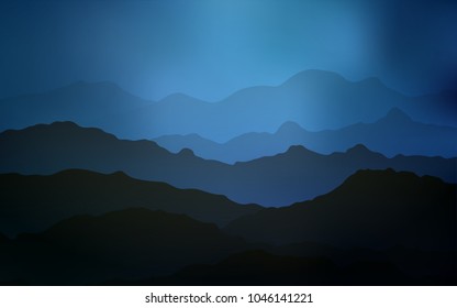 Light BLUE vector template with bent ribbons. A completely new color illustration in mountain style. Pattern for your business design.