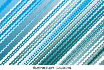 Light BLUE vector template with bent ribbons. Brand-new colored illustration in marble style with gradient. Textured wave pattern for backgrounds.