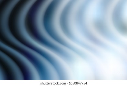 Light BLUE vector template with bent ribbons. A vague circumflex abstract illustration with gradient. A new texture for your  ad, booklets, leaflets.
