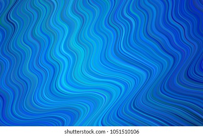 Light BLUE vector template with bent ribbons. Colorful illustration in abstract marble style with gradient. A new texture for your  ad, booklets, leaflets.