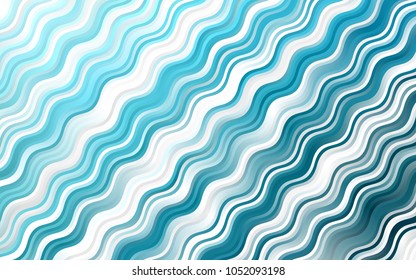 Light BLUE vector template with bent ribbons. Colorful illustration in abstract marble style with gradient. The template for cell phone backgrounds.