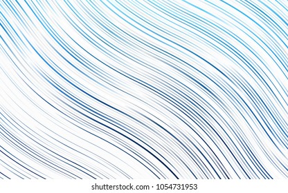 Light BLUE vector template with bent ribbons. Geometric illustration in marble style with gradient.  The template for cell phone backgrounds.