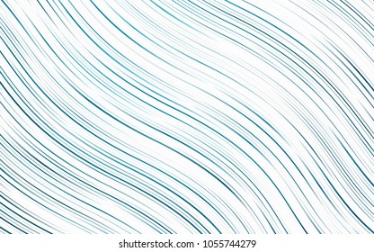 Light BLUE vector template with bent ribbons. Modern gradient abstract illustration with bandy lines. New composition for your brand book.