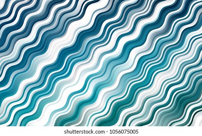 Light BLUE vector template with bent lines. Modern gradient abstract illustration with bandy lines. A completely new template for your business design.