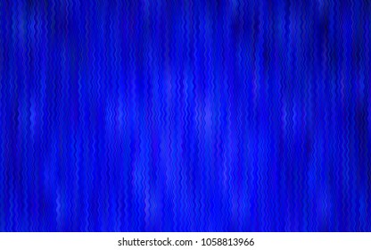 Light BLUE vector template with bent lines. A vague circumflex abstract illustration with gradient. Pattern for your business design.