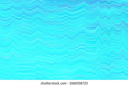 Light BLUE vector template with bent ribbons. Creative geometric illustration in marble style with gradient. Marble design for your web site.