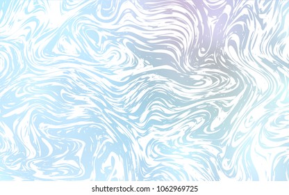 Light BLUE vector template with bent lines. Colorful abstract illustration with gradient lines. New composition for your brand book.