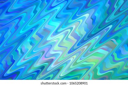 Light BLUE vector template with bent lines. Creative geometric illustration in marble style with gradient. New composition for your brand book.