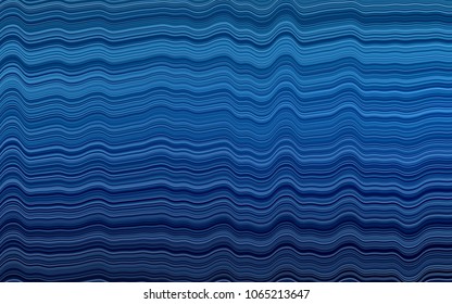 Light BLUE vector template with bent ribbons. Modern gradient abstract illustration with bandy lines. New composition for your brand book.