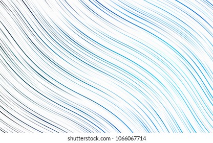 Light BLUE vector template with bent lines. An elegant bright illustration with gradient. The elegant pattern for brand book.