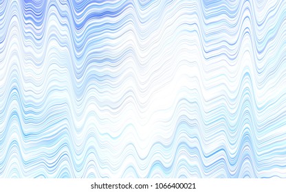 Light BLUE vector template with bent ribbons. A completely new color illustration in marble style. Marble design for your web site.