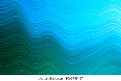 Light BLUE vector template with bent lines. Modern gradient abstract illustration with bandy lines. A completely new template for your business design.