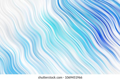 Light BLUE vector template with bent ribbons. Geometric illustration in marble style with gradient.  A completely new memphis design for your business.