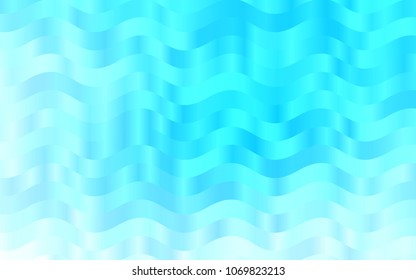 Light BLUE vector template with bent ribbons. Geometric illustration in marble style with gradient.  The elegant pattern for brand book.