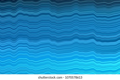 Light BLUE vector template with bent ribbons. A vague circumflex abstract illustration with gradient. Marble design for your web site.
