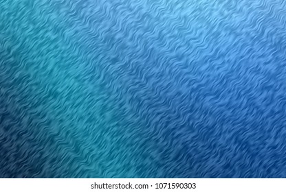 Light BLUE vector template with bent lines. Glitter abstract illustration with wry lines. New composition for your brand book.