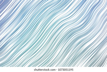 Light BLUE vector template with bent ribbons. Blurred geometric sample with gradient bubbles.  A completely new template for your business design.