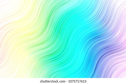 Light BLUE vector template with bent lines. Blurred geometric sample with gradient bubbles.  A completely new marble design for your business.