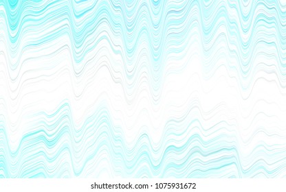 Light BLUE vector template with bent ribbons. Geometric illustration in marble style with gradient.  A completely new memphis design for your business.
