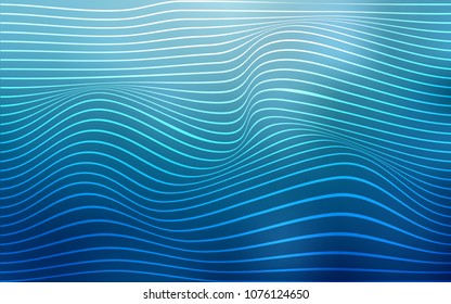 Light BLUE vector template with bent lines. Shining crooked illustration of lines in a brand-new style. A completely new template for your business design.