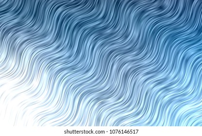 Light BLUE vector template with bent ribbons. Geometric illustration in marble style with gradient.  The template for cell phone backgrounds.