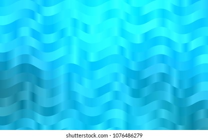 Light BLUE vector template with bent lines. Shining crooked illustration in marble style. Brand-new design for your ads, poster, banner.
