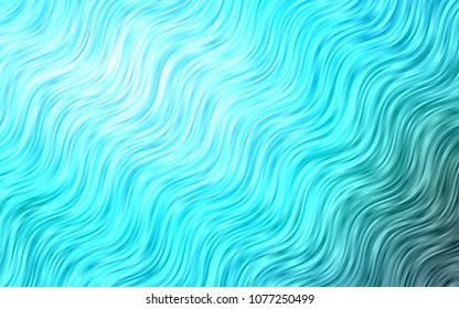 Light BLUE vector template with bent ribbons. A vague circumflex abstract illustration with gradient. New composition for your brand book.