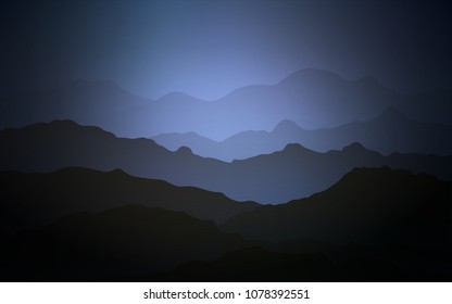 Light BLUE vector template with bent ribbons. Colorful illustration in abstract mountain style with gradient. A new texture for your  ad, booklets, leaflets.