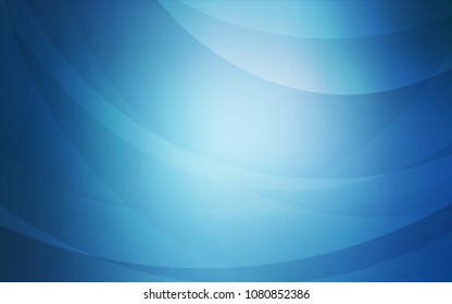 Light BLUE vector template with bent lines. Creative illustration in halftone marble style with gradient. The elegant pattern for brand book.