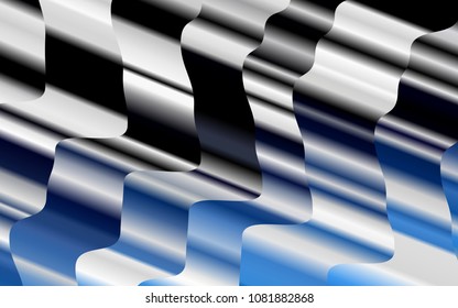 Light BLUE vector template with bent lines. An elegant bright illustration with gradient. Brand-new design for your ads, poster, banner.