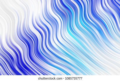 Light BLUE vector template with bent lines. A vague circumflex abstract illustration with gradient. A new texture for your  ad, booklets, leaflets.