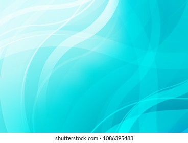 Light BLUE vector template with bent ribbons. A completely new color illustration in marble style. Brand new design for your ads, poster, banner.