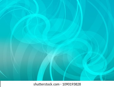 Light BLUE vector template with bent ribbons. Glitter abstract illustration with wry lines. Marble design for your web site.