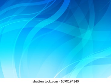 Light BLUE vector template with bent ribbons. A completely new color illustration in marble style. Pattern for your business design.