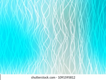 Light BLUE vector template with bent ribbons. A vague circumflex abstract illustration with gradient. New composition for your brand book.