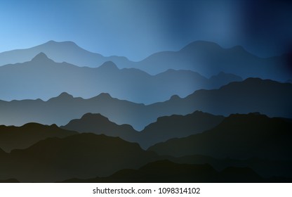 Light BLUE vector template with bent ribbons. Colorful illustration in abstract mountain style with gradient. Pattern for your business design.