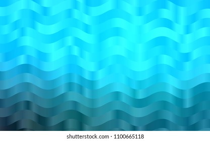 Light BLUE vector template with bent ribbons. Shining illustration, which consist of blurred lines, circles. New composition for your brand book.