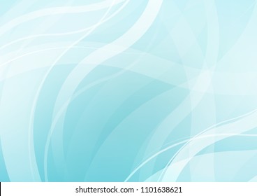 Light BLUE vector template with bent ribbons. Colorful illustration in abstract marble style with gradient. Textured wave pattern for backgrounds.