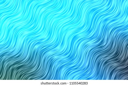 Light BLUE vector template with bent ribbons. A vague circumflex abstract illustration with gradient. Marble design for your web site.