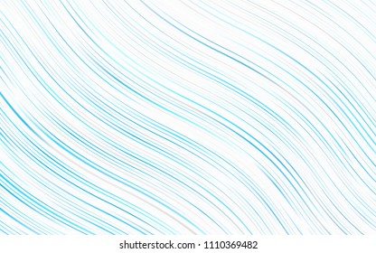Light BLUE vector template with bent lines. Colorful illustration in abstract marble style with gradient. The best blurred design for your business.