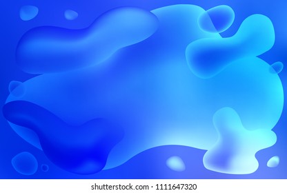 Light BLUE vector template with bent lines. Geometric illustration in memphis style with gradient.  Memphis design for your web site.