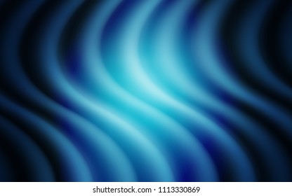 Light BLUE vector template with bent ribbons. Modern gradient abstract illustration with bandy lines. Pattern for your business design.