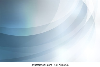 Light BLUE vector template with bent lines. Modern gradient abstract illustration with bandy lines. The template for cell phone backgrounds.