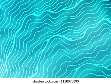 Light BLUE vector template with bent lines. Creative geometric illustration in marble style with gradient. A completely new marble design for your business.