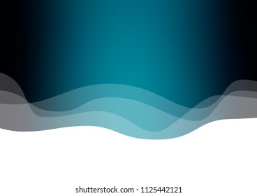Light BLUE vector template with bent lines. Shining illustration, which consist of blurred lines, circles. A new texture for your  ad, booklets, leaflets.
