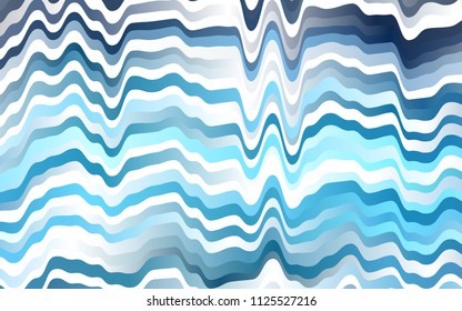 Light BLUE vector template with bent lines. Creative geometric illustration in marble style with gradient. Marble style for your business design.