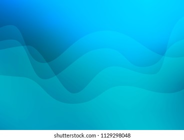 Light BLUE vector template with bent lines. Shining crooked illustration in marble style. The elegant pattern for brand book.